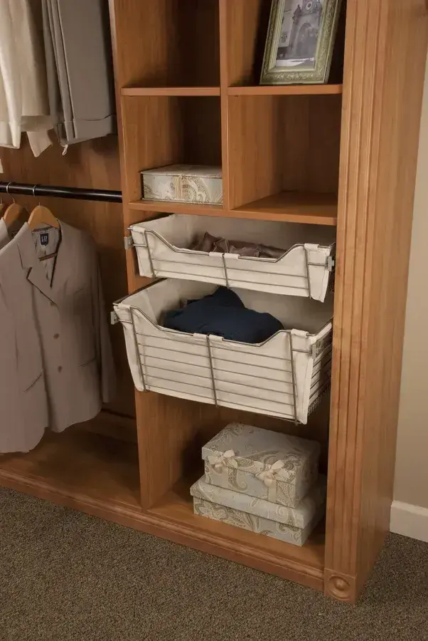 Fabric-Lined Pull-Out Baskets