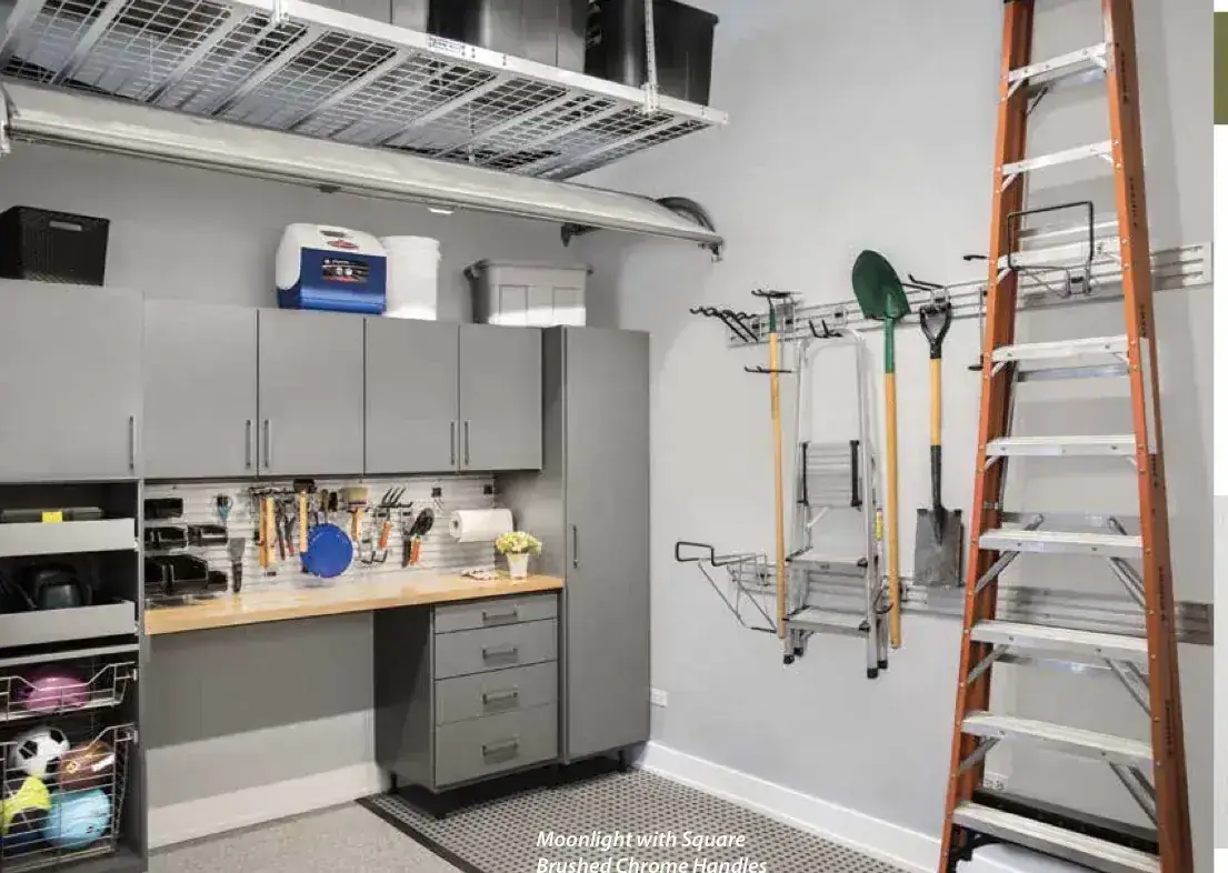 Moonlight Grey Garage with Tool Wall
